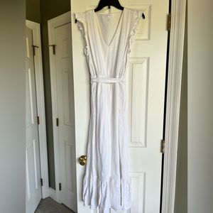PopSugar white maxi dress size L